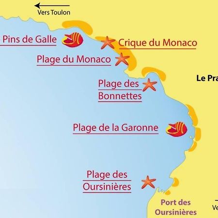 Superbe T2 Lumineux 3*** 10 Mn A Pied De La Plage Leilighet Le Pradet Eksteriør bilde