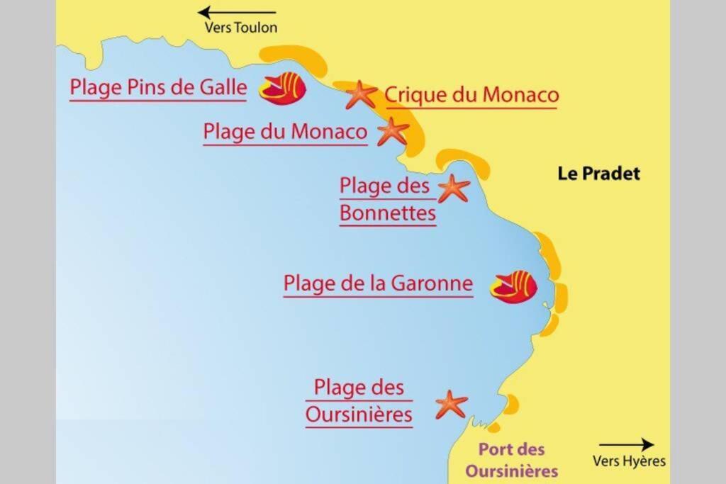 Superbe T2 Lumineux 3*** 10 Mn A Pied De La Plage Leilighet Le Pradet Eksteriør bilde